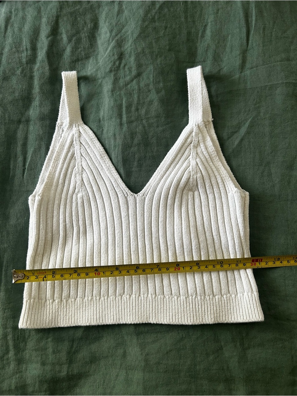 aerie White Ribbed Knit Crop Tank - Picture 4 of 5